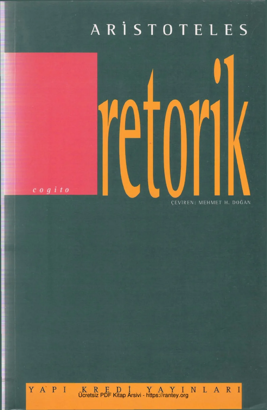 Mehmet H Doan Retorik YKY 2006 kapak görseli