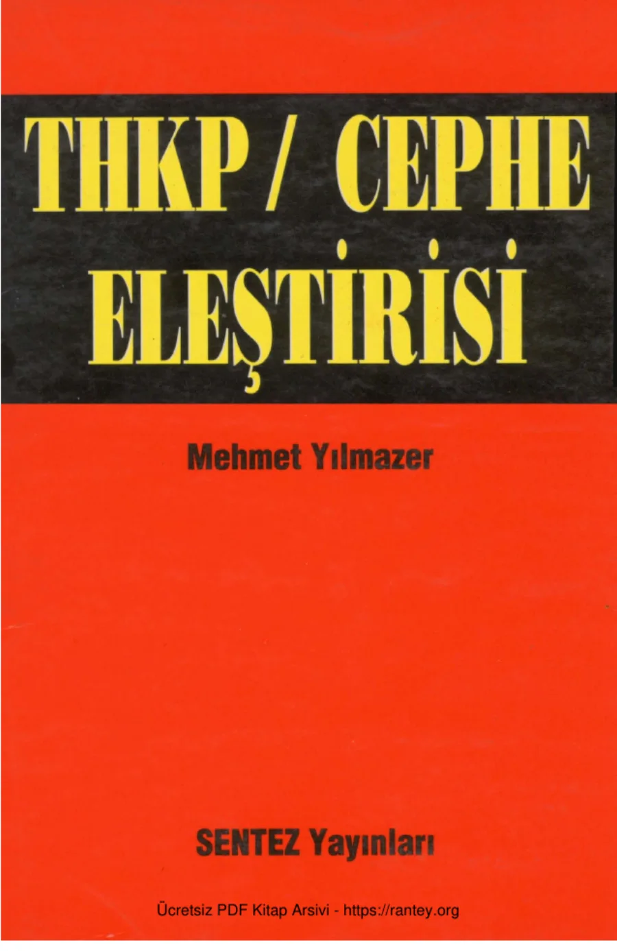 Mehmet Yılmazer THKP Cephe Eleştirisi kapak görseli