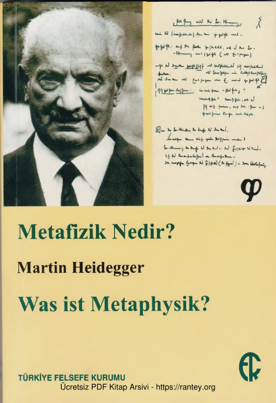 Metafizik Nedir Was ist Metaphysik kapak görseli