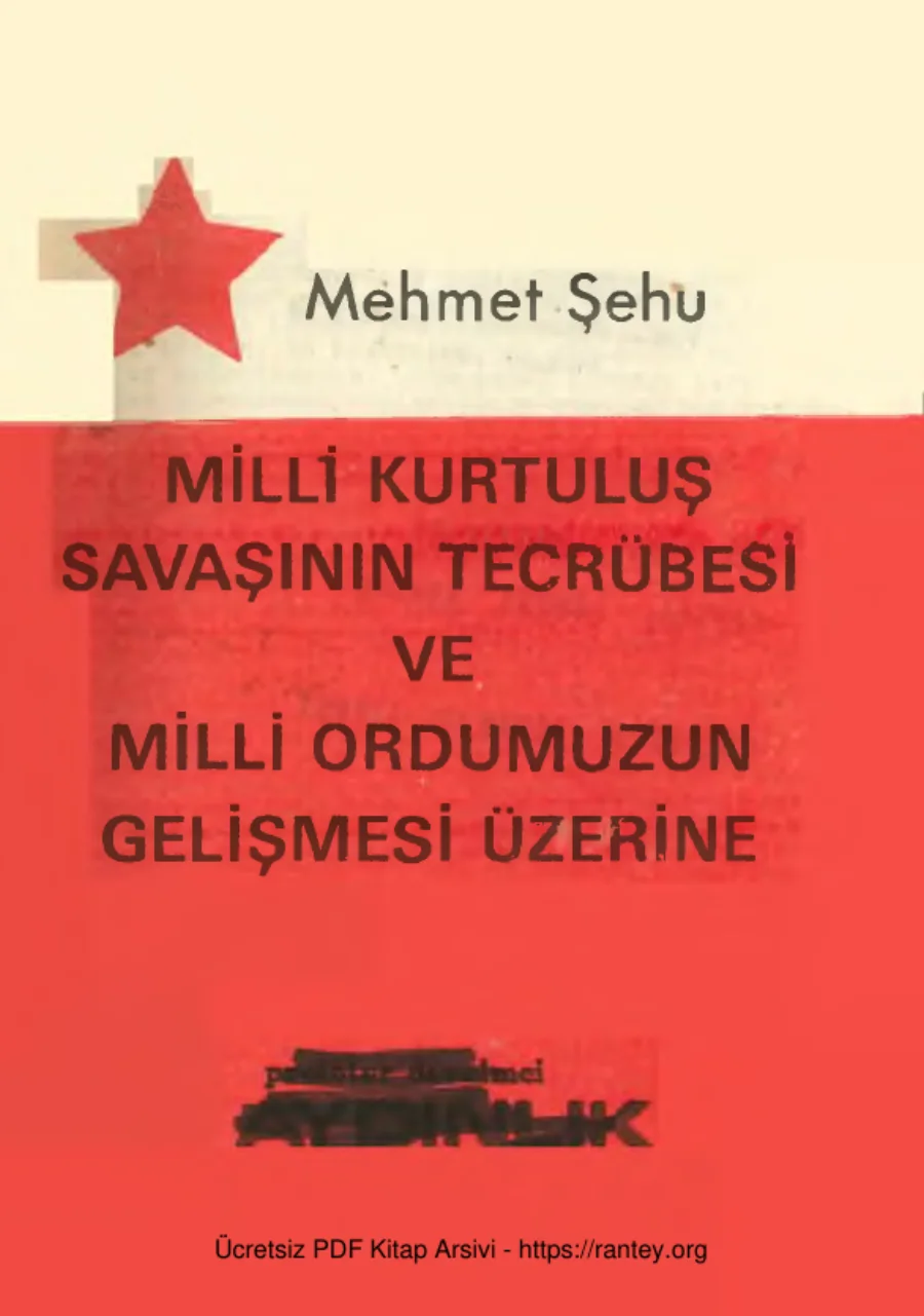 Milli Kurtuluş Savaşının Tecrübesi ve Milli Ordumuzun Gelişmesi Üzerine kapak görseli