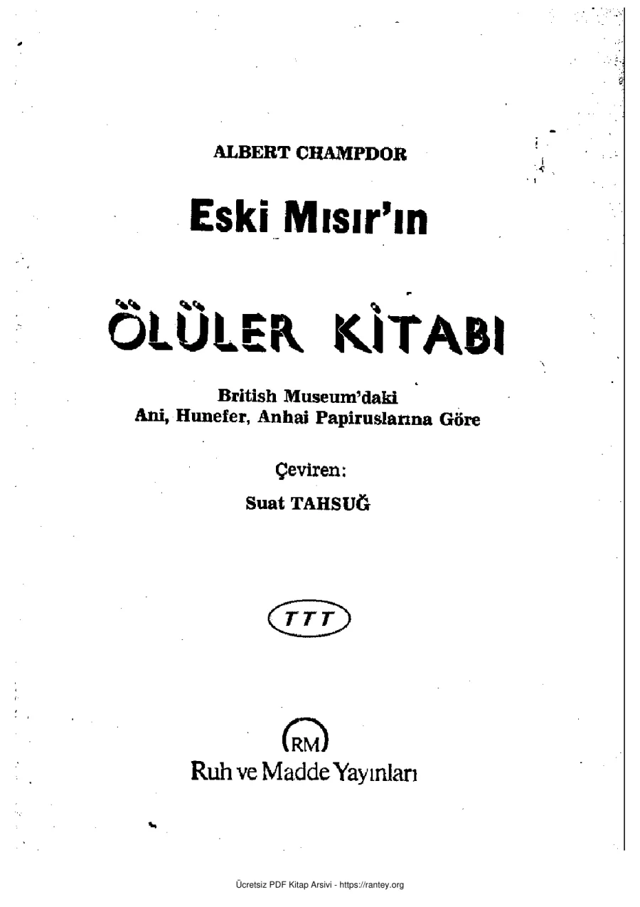 Mısırın Ölüler Kitabı kapak görseli