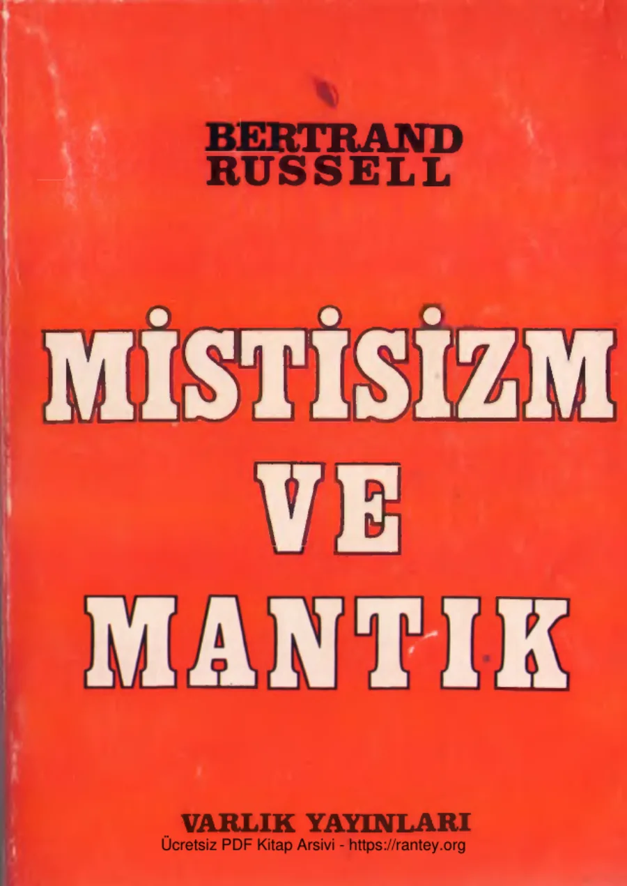 Mistisizm ve Mantık Varlık Yay 1972 kapak görseli