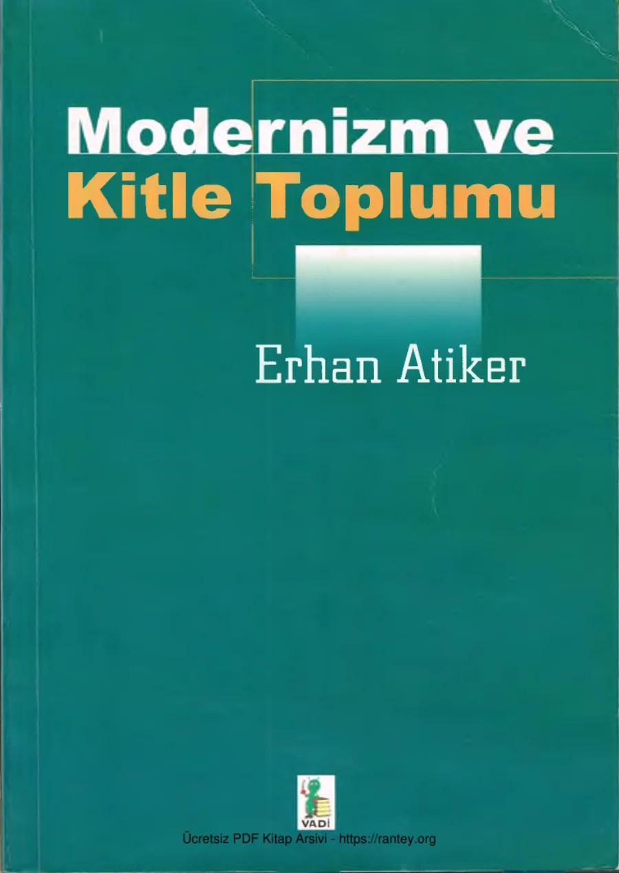 Modernizm ve Kitle Toplumu Vadi Yayınları kapak görseli