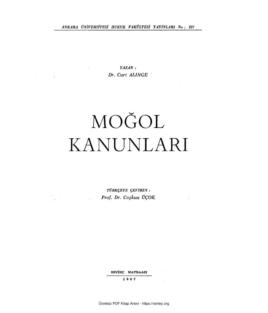 Mogol Kanunlari 1 kapak görseli