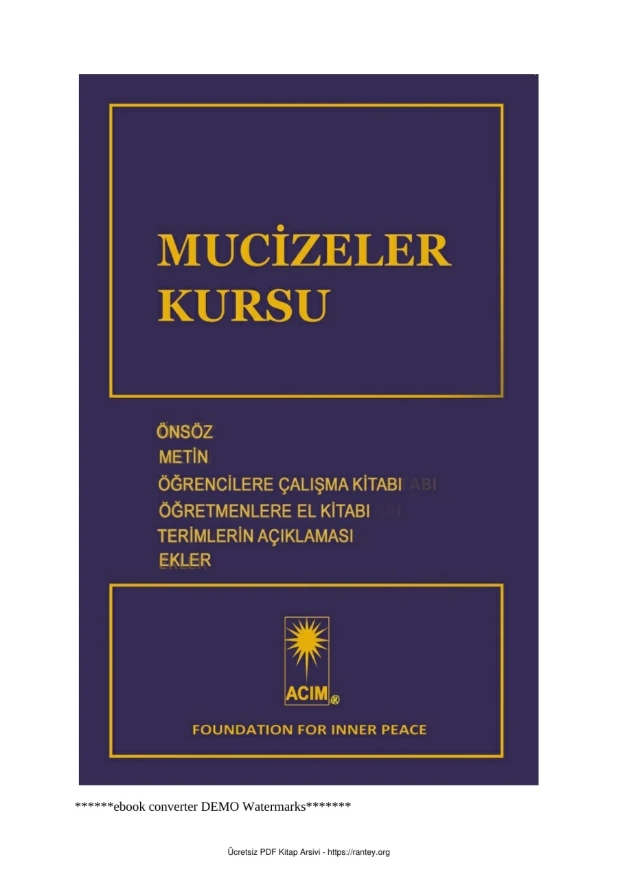 MUCİZELER KURSU Dr Helen schucman kapak görseli