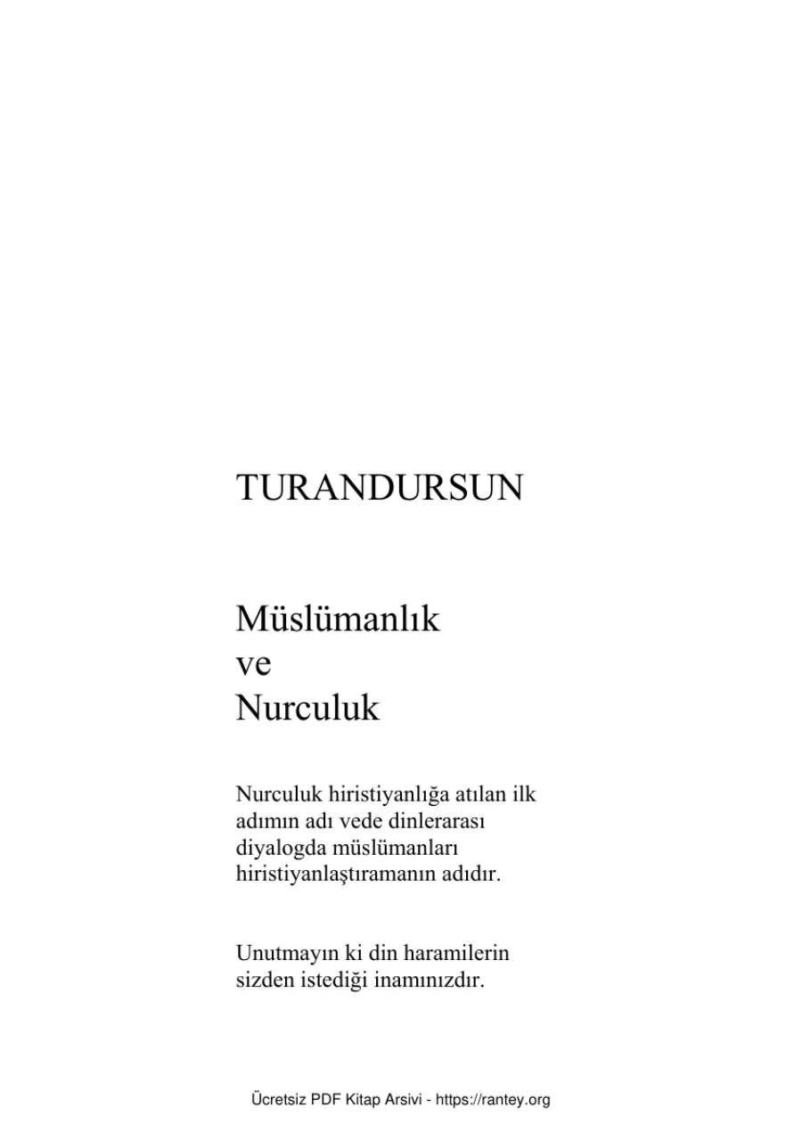 Müslümanlık ve Nurculuk kapak görseli