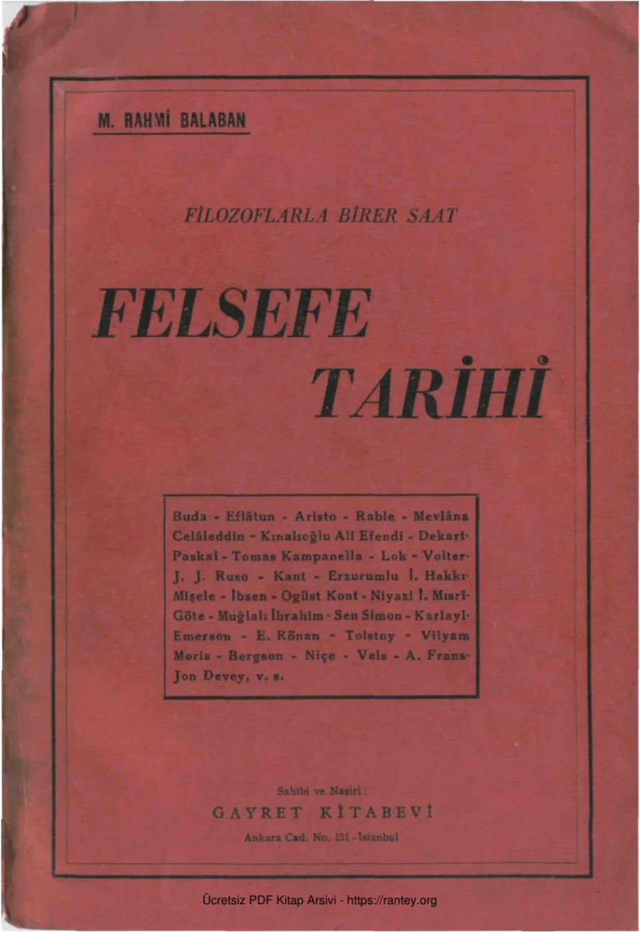 Mustafa Rahmi Balaban 1947 kapak görseli