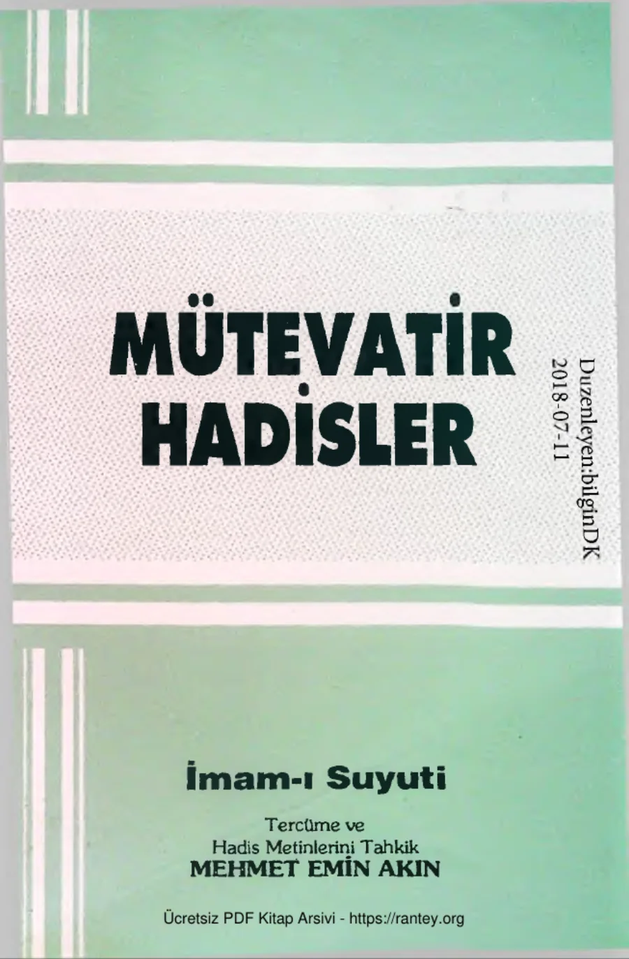 Mutevatir Hadisler kapak görseli