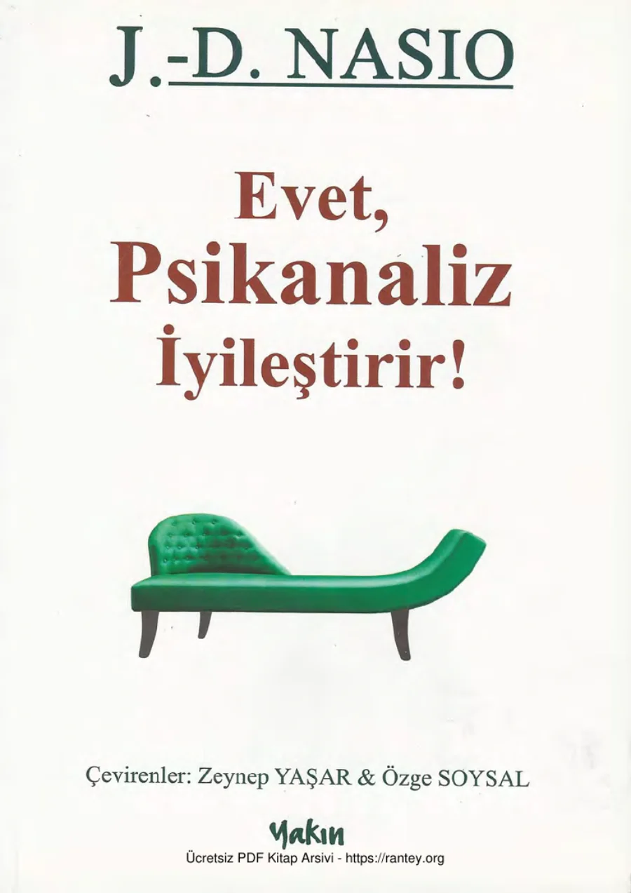 Nasio Evet Psikanaliz İyileştirir Yakın Yayınları kapak görseli