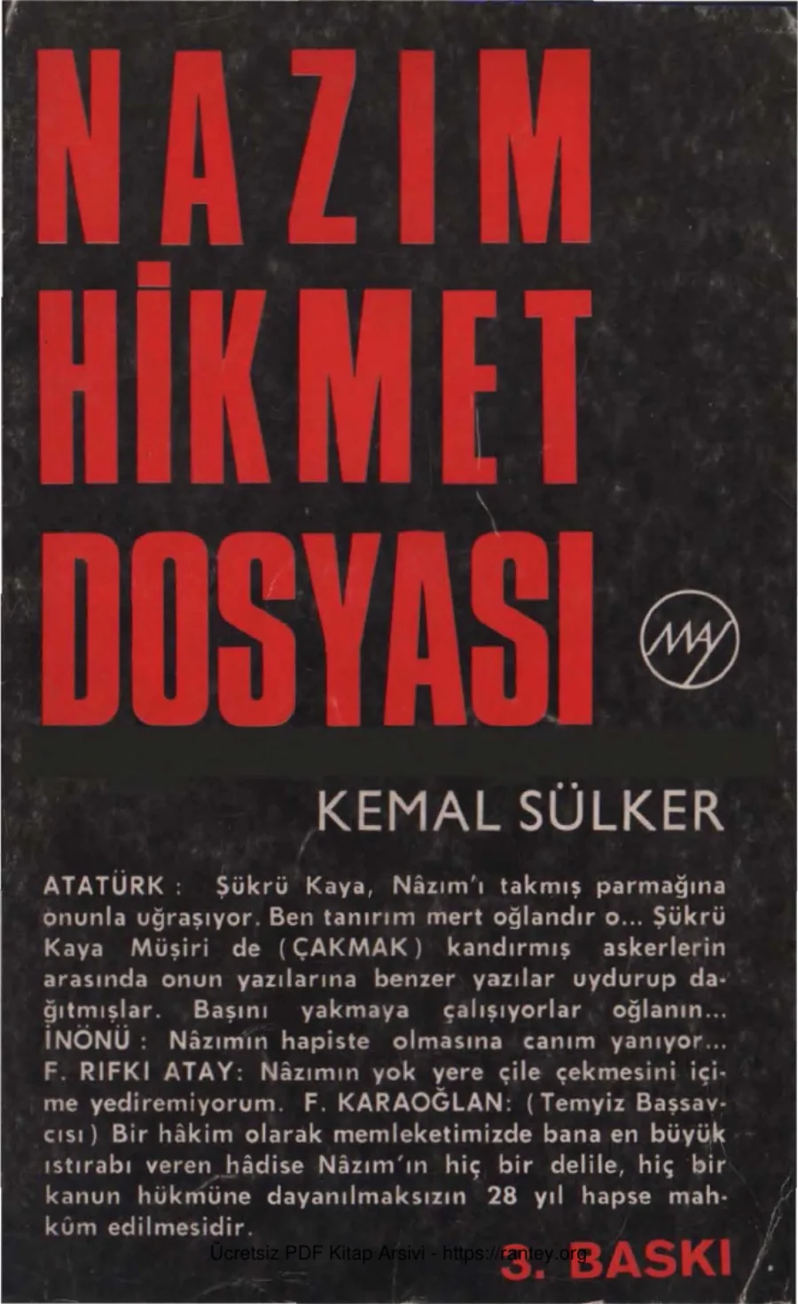 Nazım Hikmet Dosyası kapak görseli