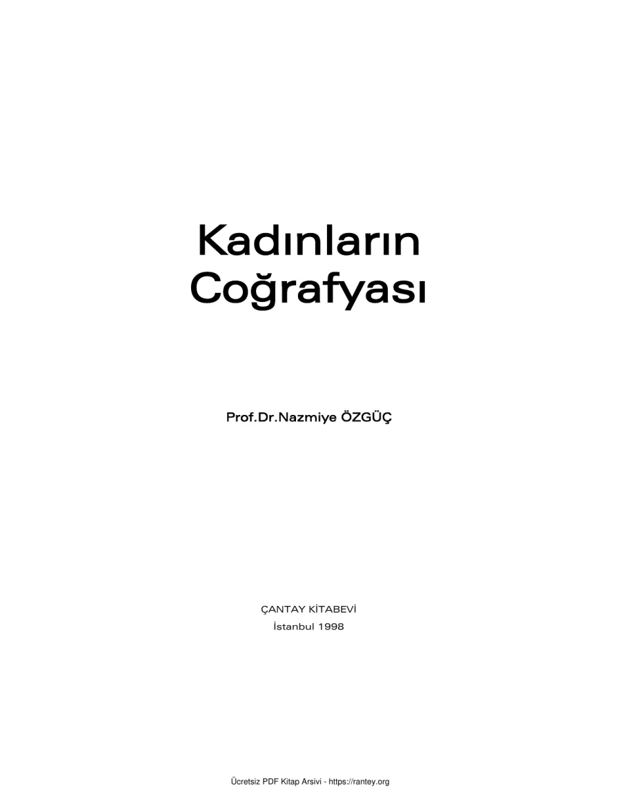 Nazmiye Özgüç Kadınların Coğrafyası Çantay Kitabevi kapak görseli