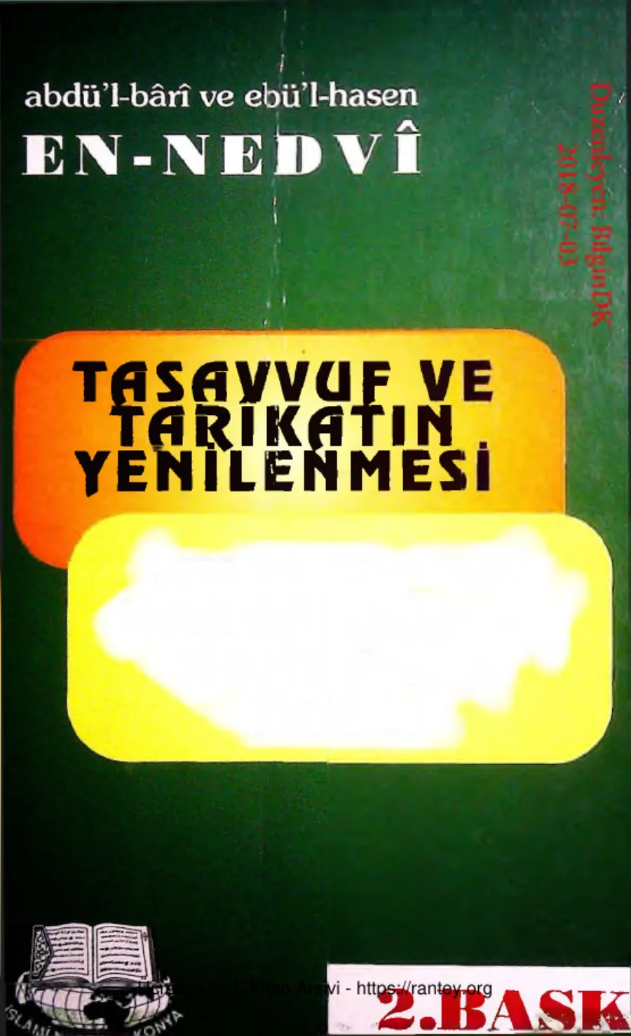 Nedvi Tasavvuf ve Tarikatin Yenilenmesi kapak görseli