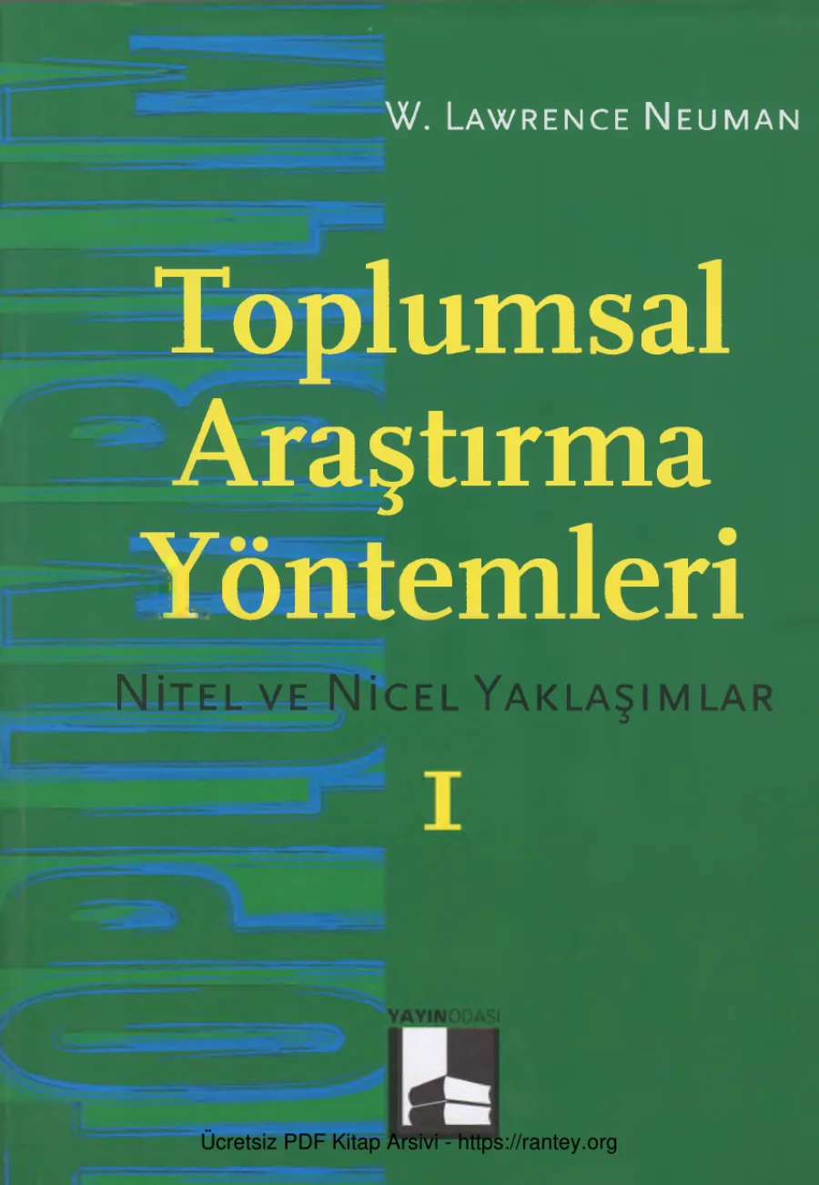 Neuman Toplumsal Araştırma Yöntemleri 1 Yayın Odası Yayınları kapak görseli