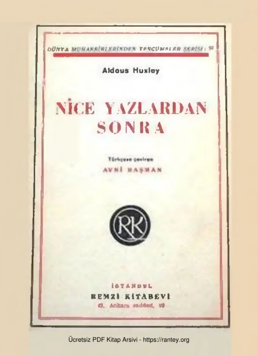 Nice Yazlardan Sonra kapak görseli
