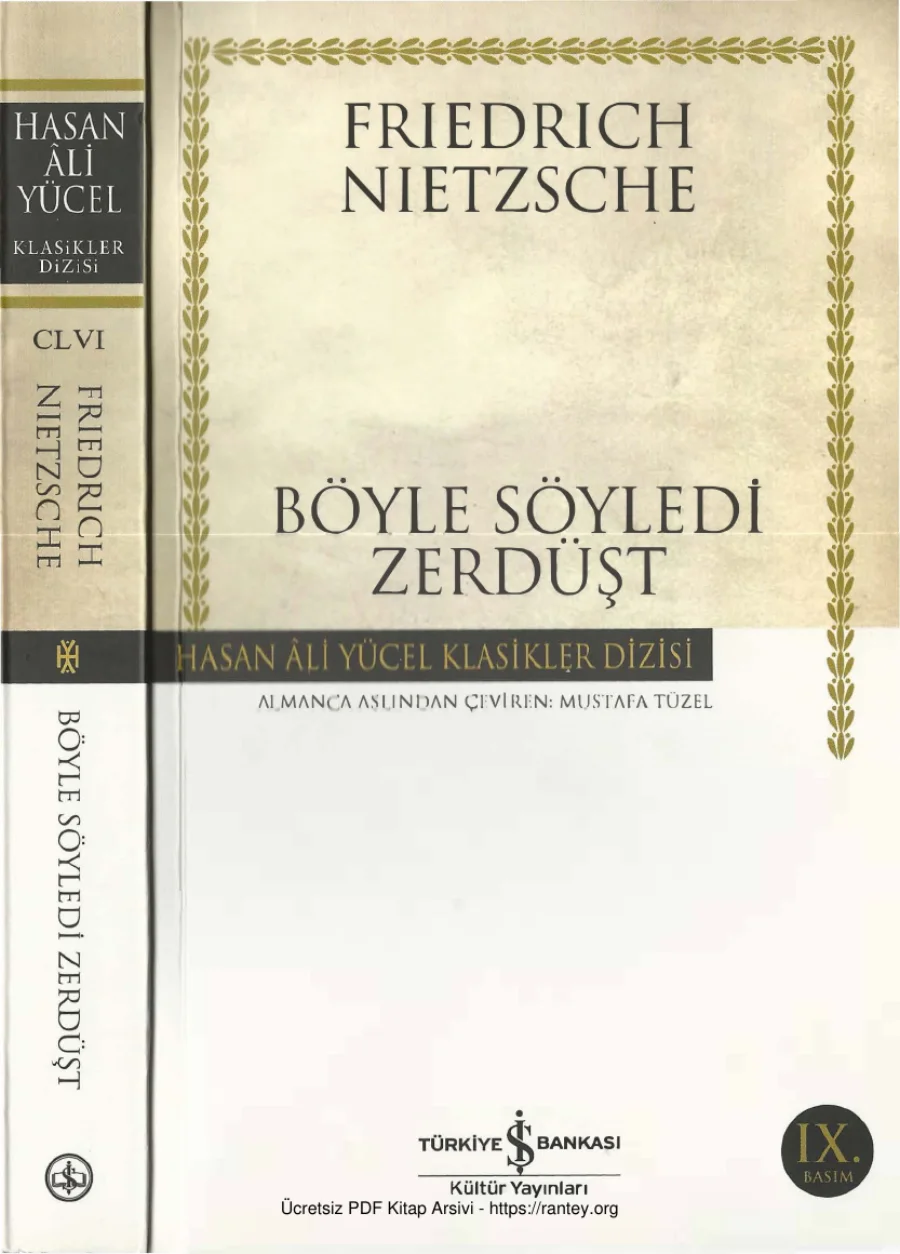 Nietzsche Böyle Söyledi Zerdüşt İş Bankası Yayınları kapak görseli