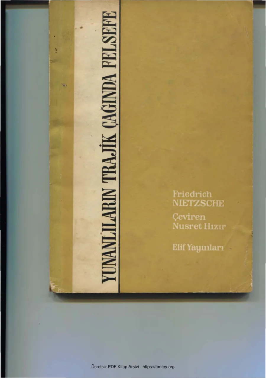 Nietzsche Yunanlıların Trajik Çağında Felsefe kapak görseli