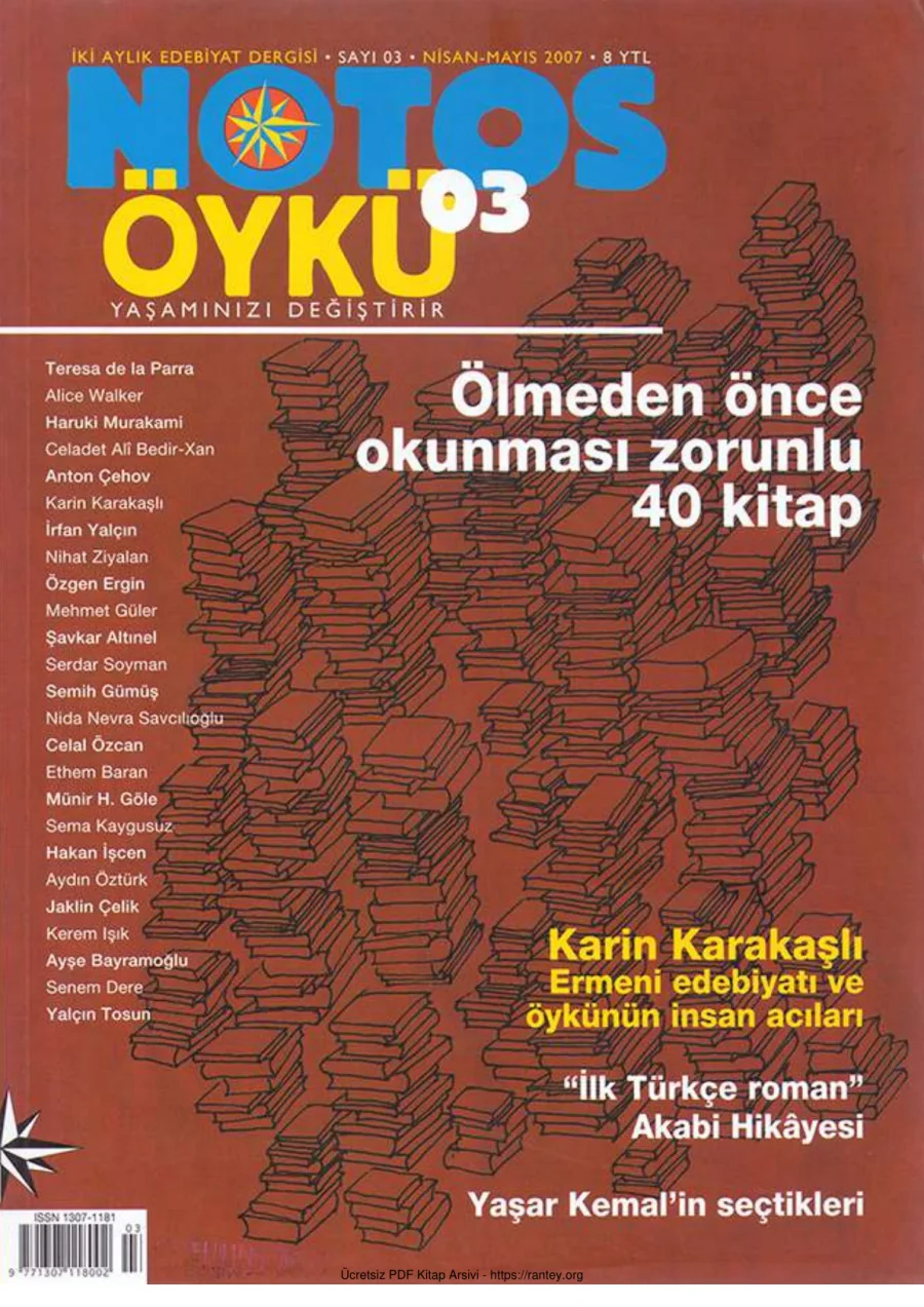 Notos Sayı 003 Nisan Mayıs 2007 kapak görseli