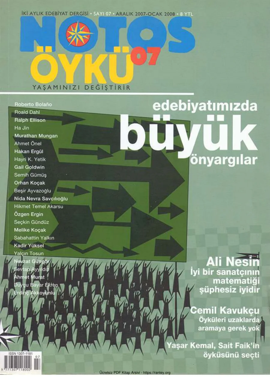 Notos Sayı 007 Aralık 2007 Ocak 2008 kapak görseli