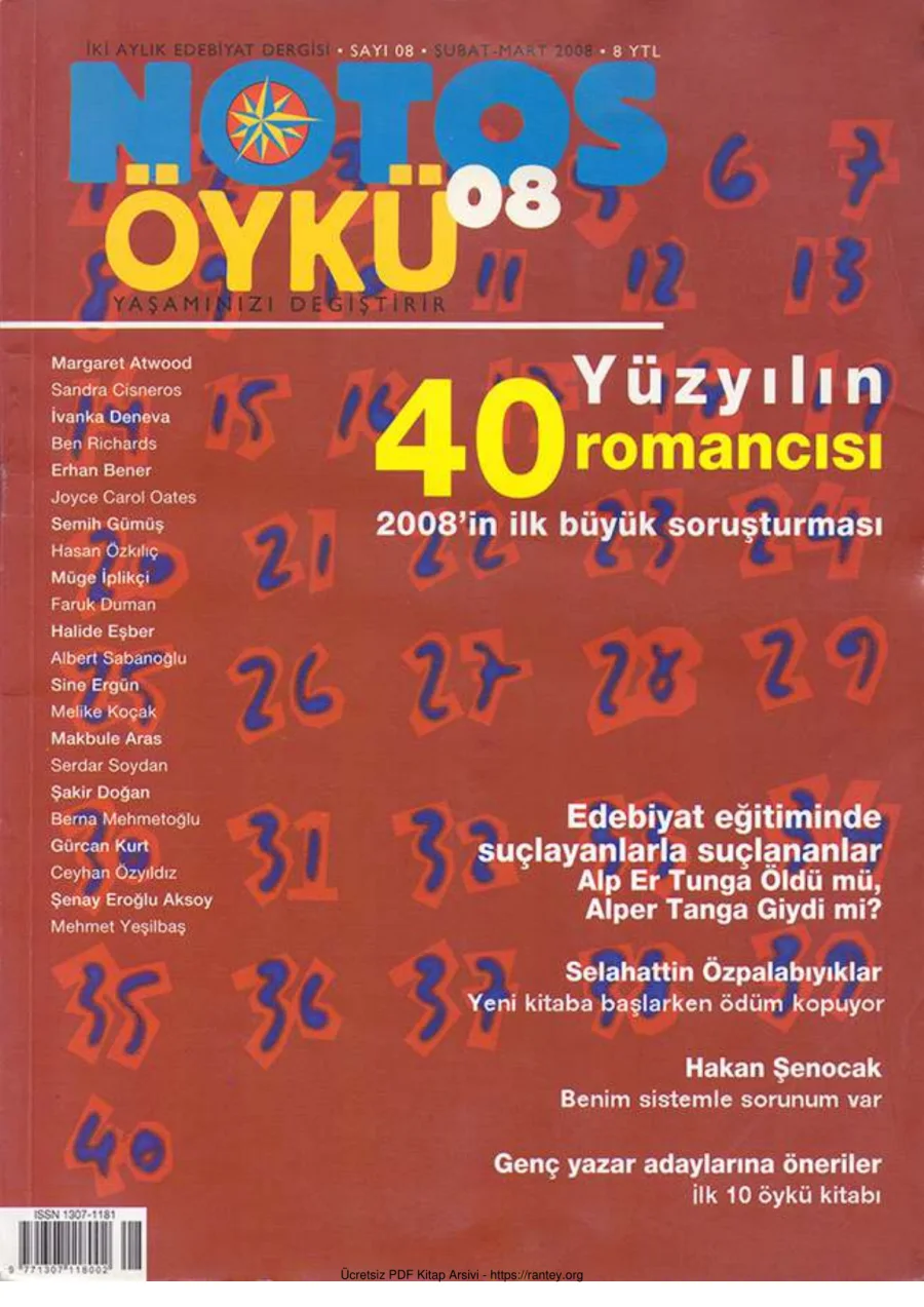 Notos Sayı 008 Şubat Mart 2008 kapak görseli