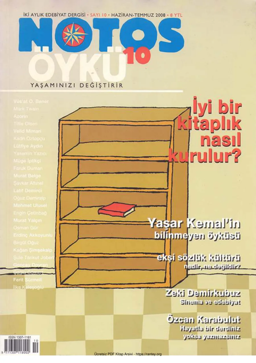 Notos Sayı 010 Haziran Temmuz 2008 kapak görseli