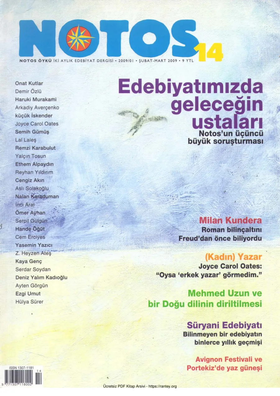 Notos Sayı 014 Şubat Mart 2009 kapak görseli
