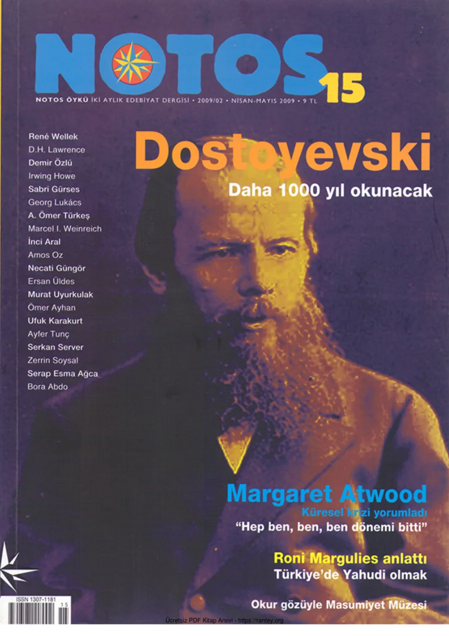 Notos Sayı 015 Nisan Mayıs 2009 kapak görseli