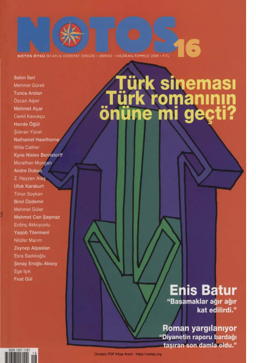 Notos Sayı 016 Haziran Temmuz 2009 kapak görseli