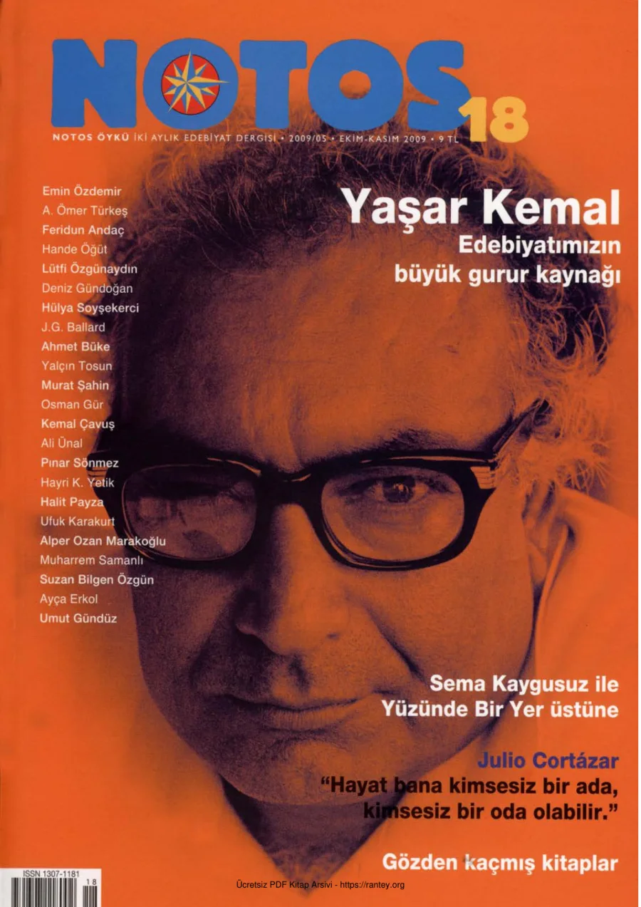 Notos Sayı 018 Ekim Kasım 2009 kapak görseli