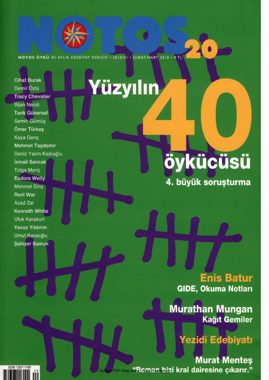 Notos Sayı 020 Şubat Mart 2010 kapak görseli