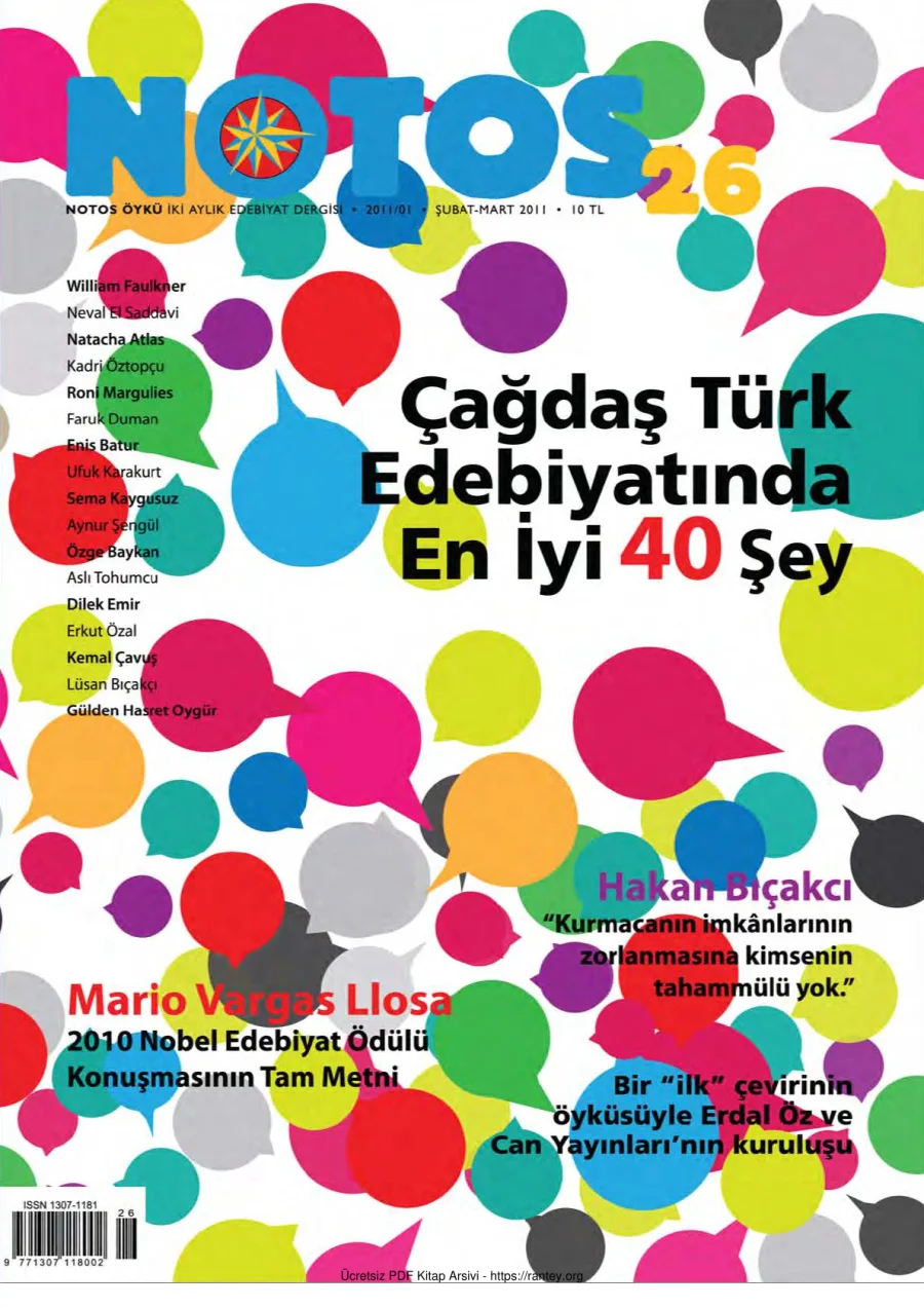 Notos Sayı 026 Şubat Mart 2011 kapak görseli