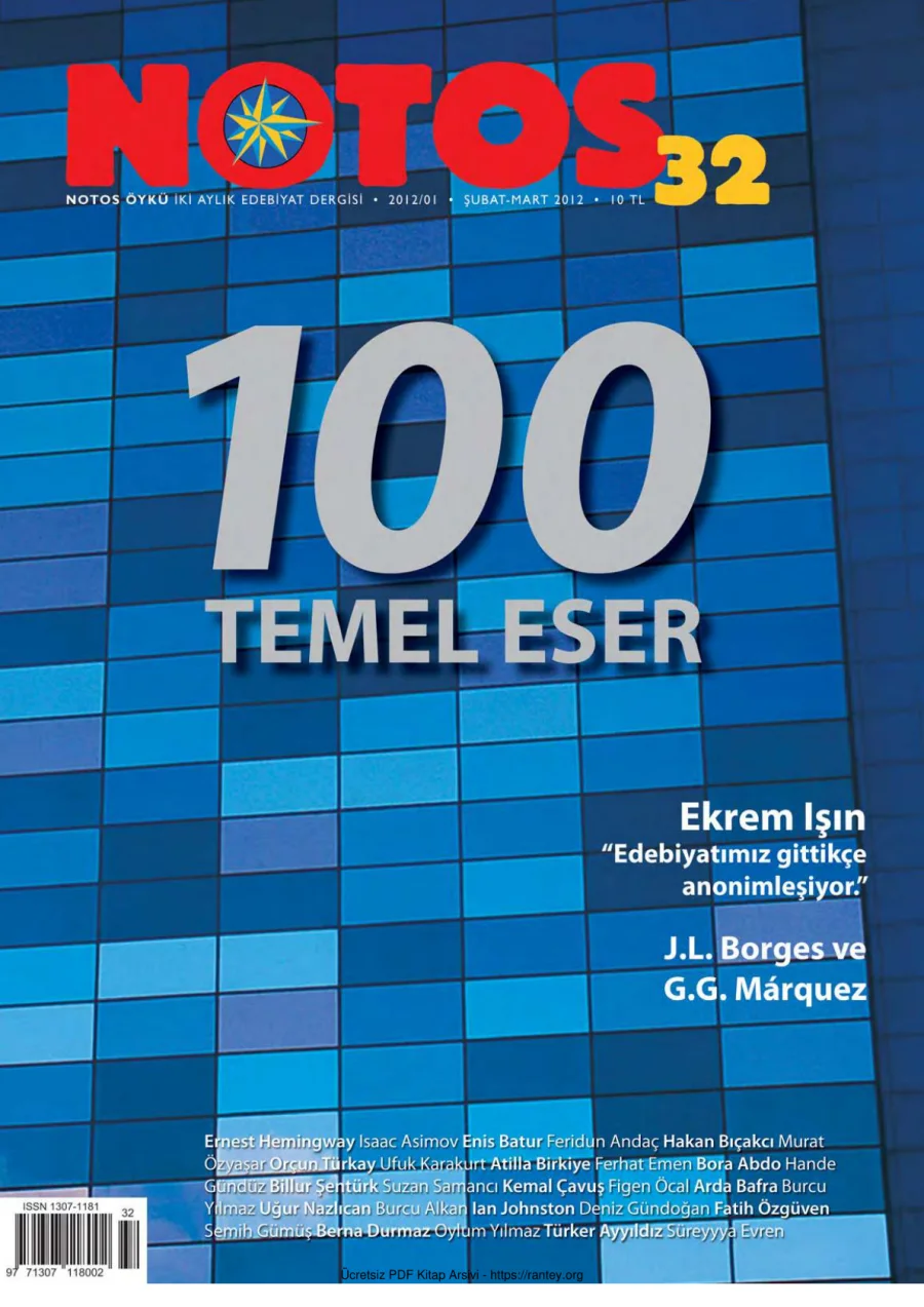Notos Sayı 032 Şubat Mart 2012 kapak görseli