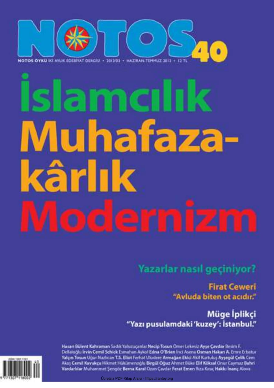 Notos Sayı 040 Haziran Temmuz 2013 kapak görseli