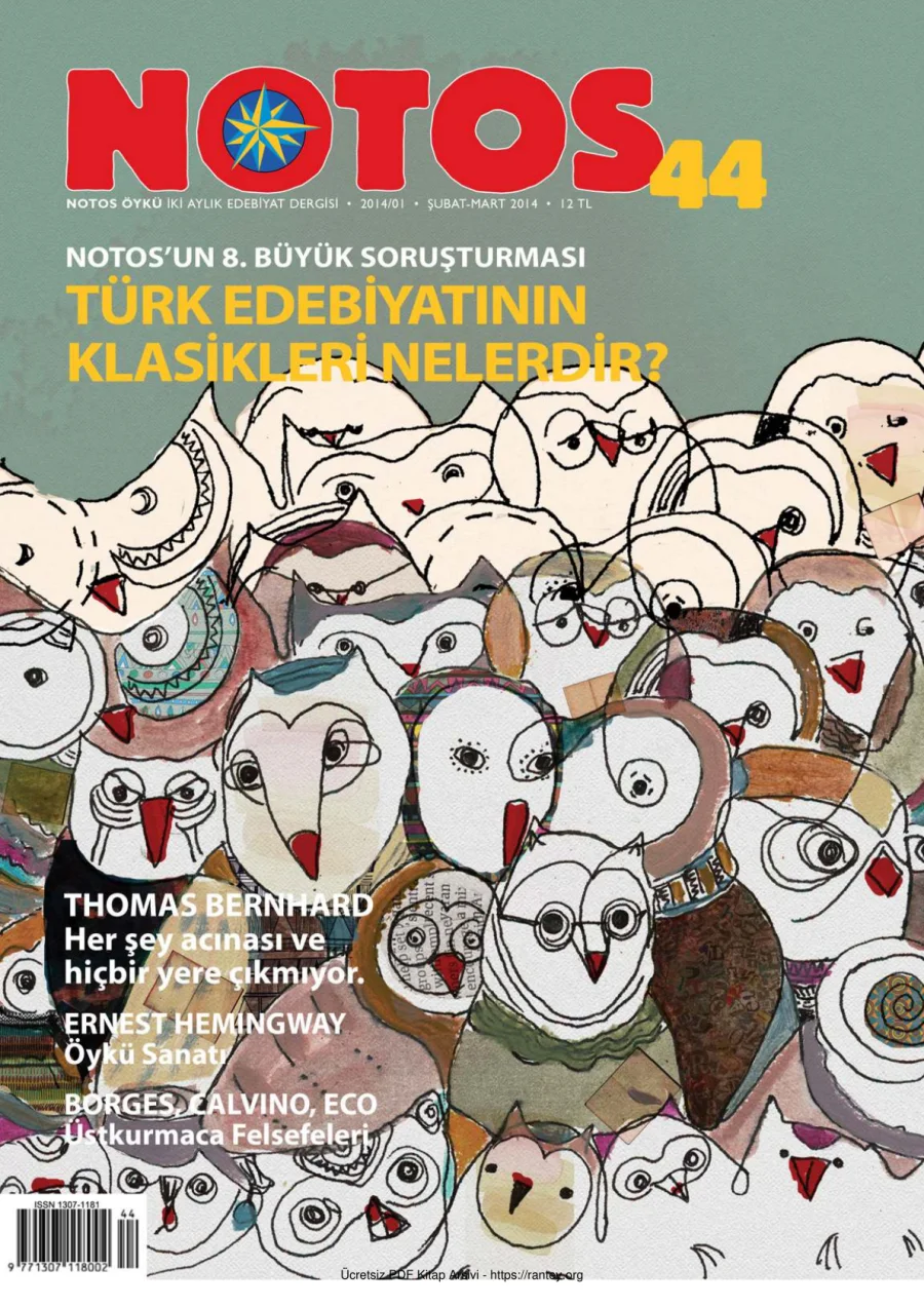 Notos Sayı 044 Şubat Mart 2014 kapak görseli