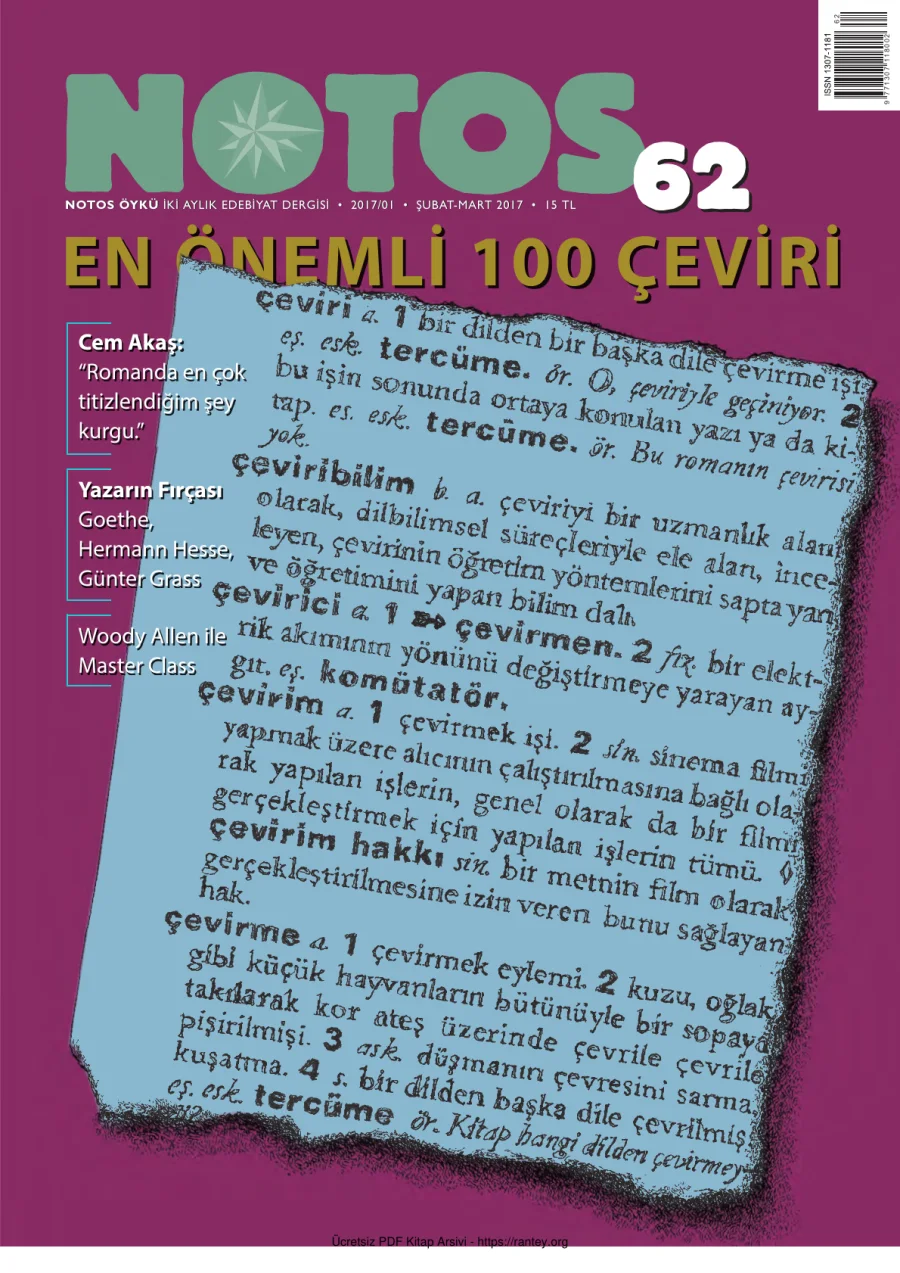 Notos Sayı 062 Şubat Mart 2017 kapak görseli