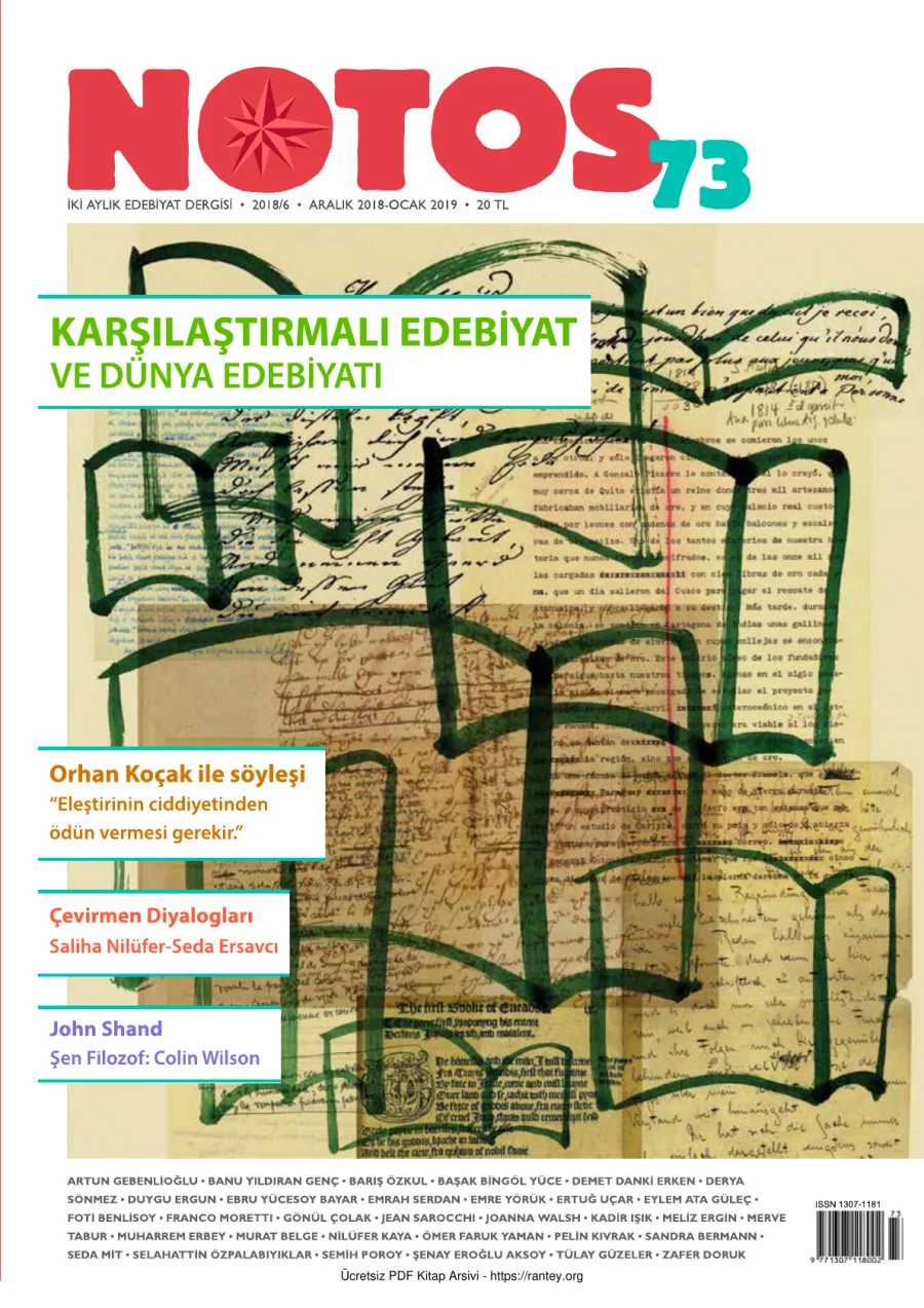 Notos Sayı 073 Aralık 2018 Ocak 2019 kapak görseli