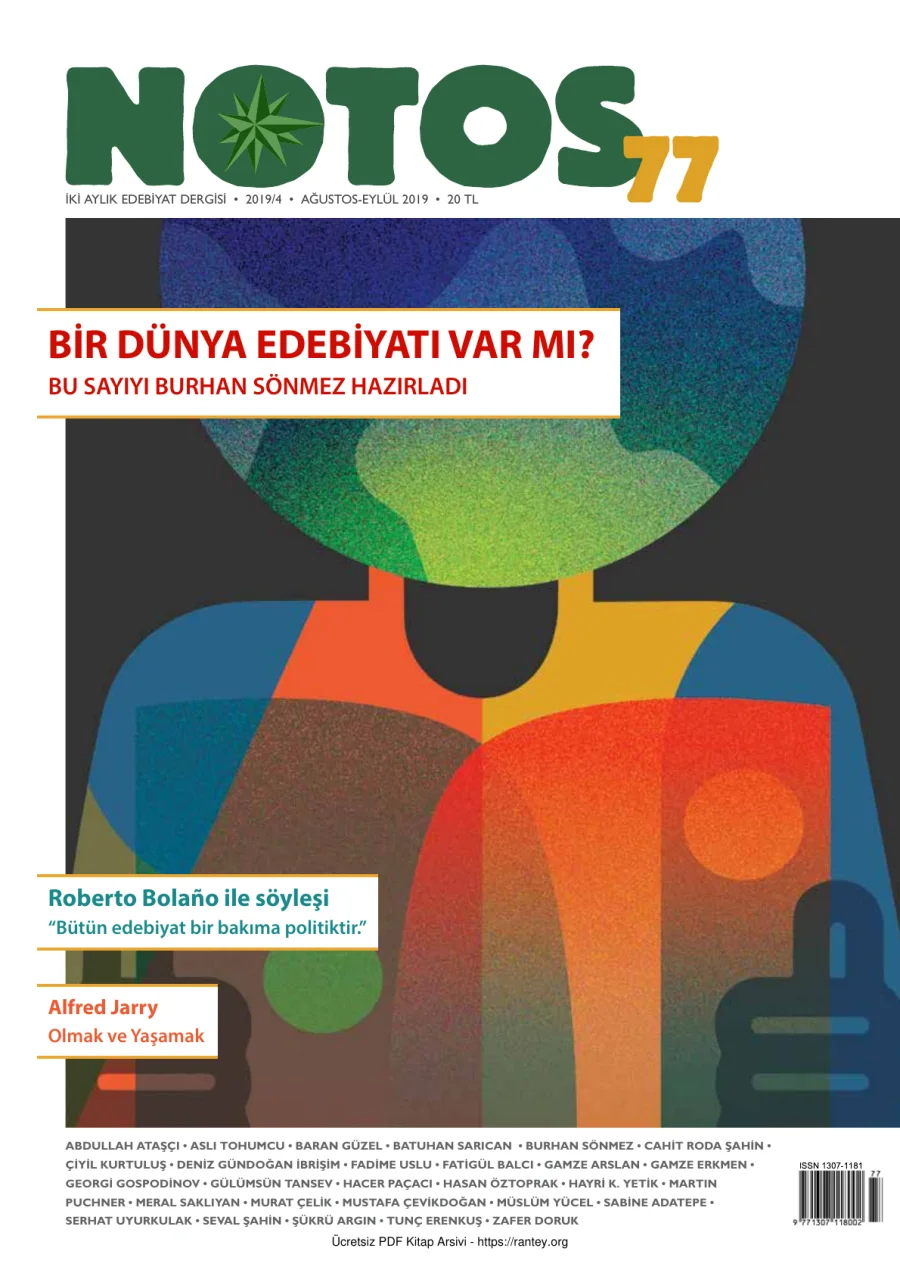 Notos Sayı 077 Ağustos Eylül 2019 kapak görseli
