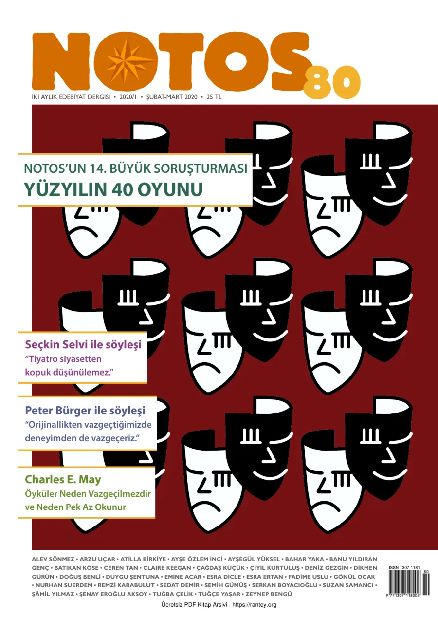 Notos Sayı 080 Şubat Mart 2020 kapak görseli