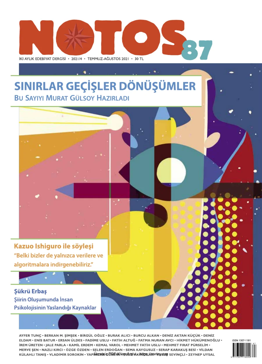 Notos Sayı 87 Temmuz Ağustos 2021 kapak görseli