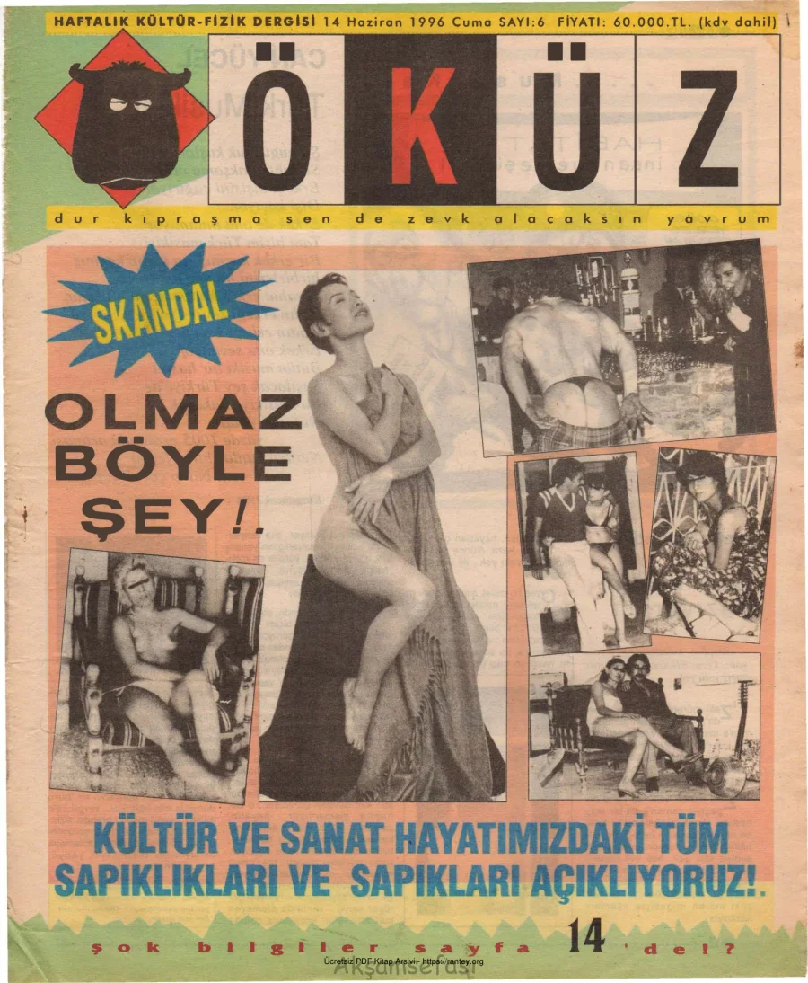 Öküz Sayı 06 14 Haziran 1996 kapak görseli