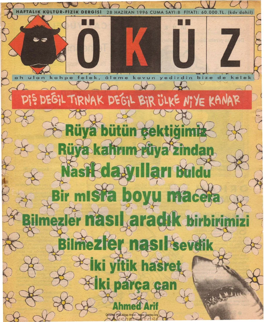 Öküz Sayı 08 28 Haziran 1996 kapak görseli