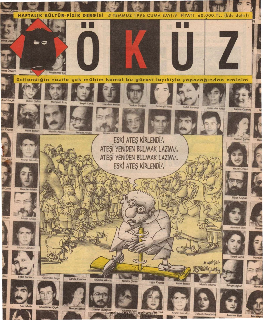 Öküz Sayı 09 05 Temmuz 1996 kapak görseli