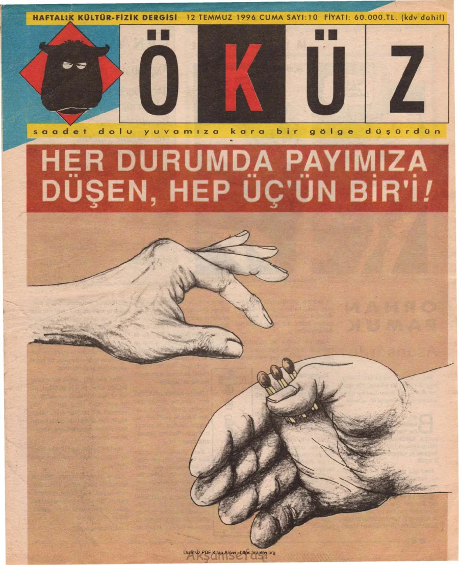 Öküz Sayı 10 12 Temmuz 1996 kapak görseli