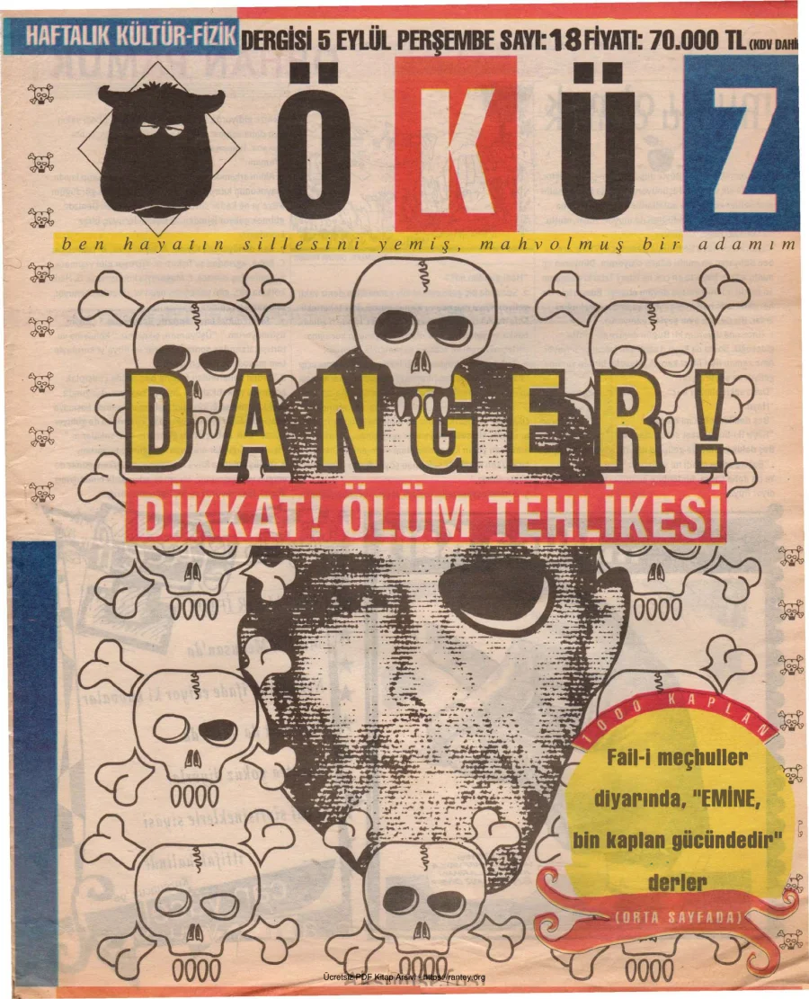 Öküz Sayı 18 05 Eylül 1996 kapak görseli