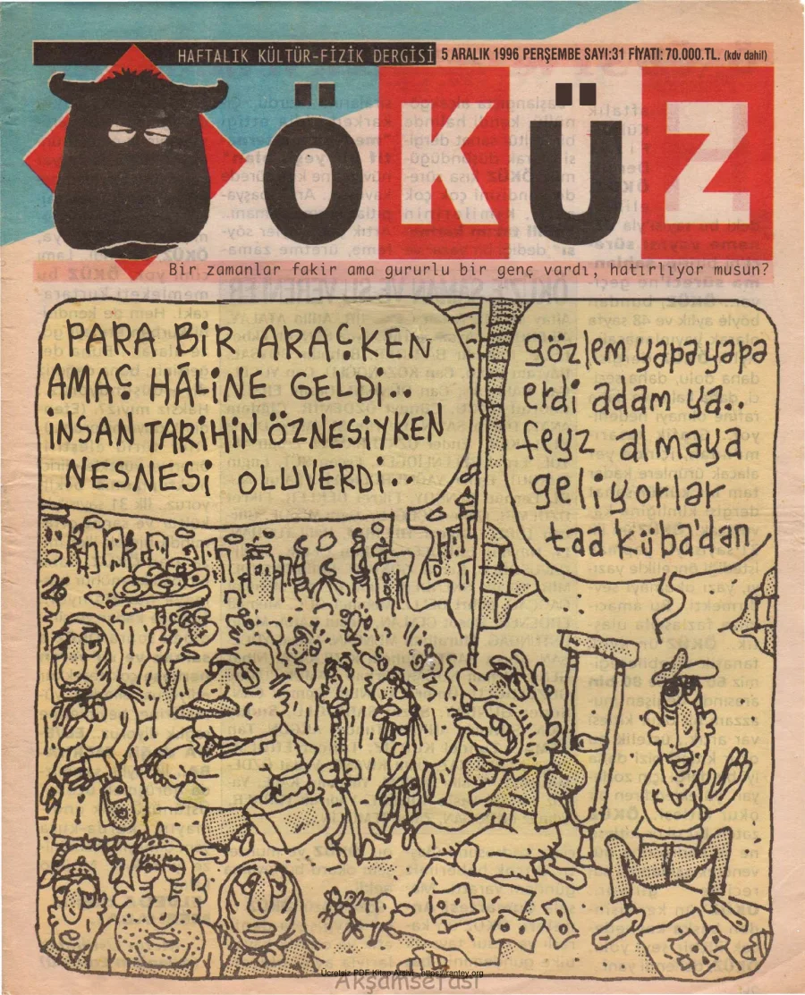 Öküz Sayı 31 05 Aralık 1996 kapak görseli