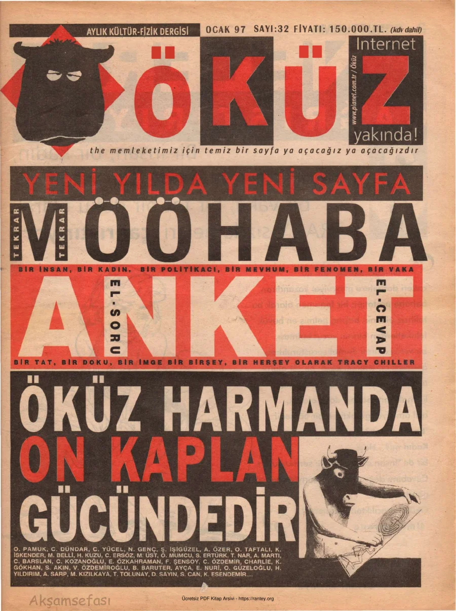 Öküz Sayı 32 Ocak 1997 kapak görseli