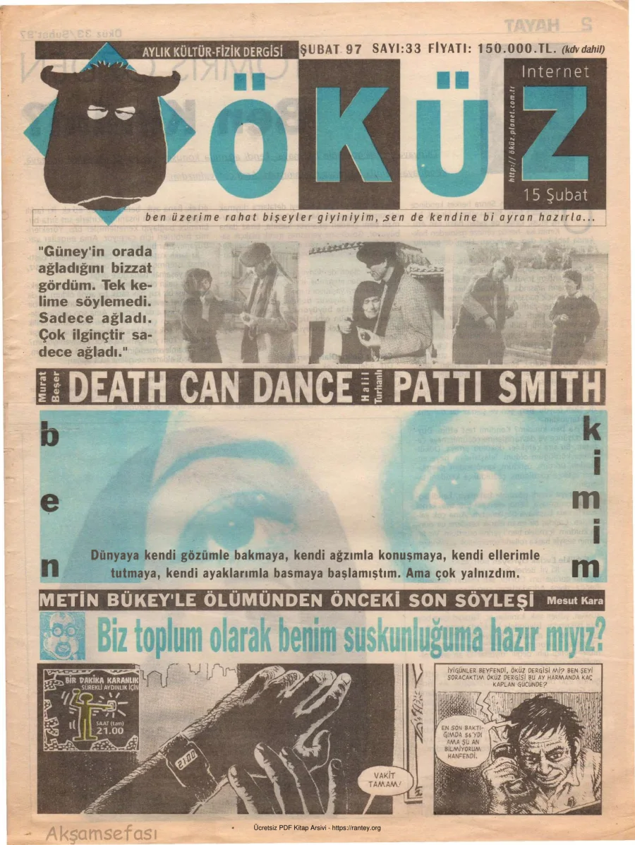 Öküz Sayı 33 Şubat 1997 kapak görseli