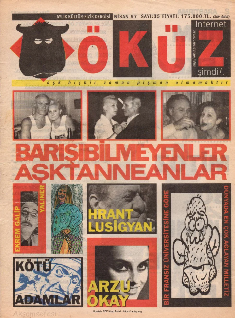 Öküz Sayı 35 Nisan 1997 kapak görseli