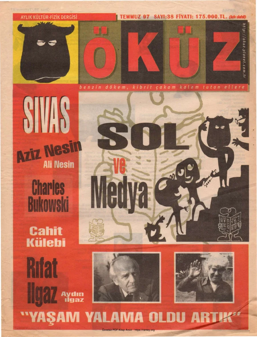 Öküz Sayı 38 Temmuz 1997 kapak görseli