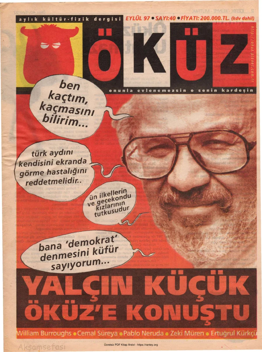 Öküz Sayı 40 Eylül 1997 kapak görseli