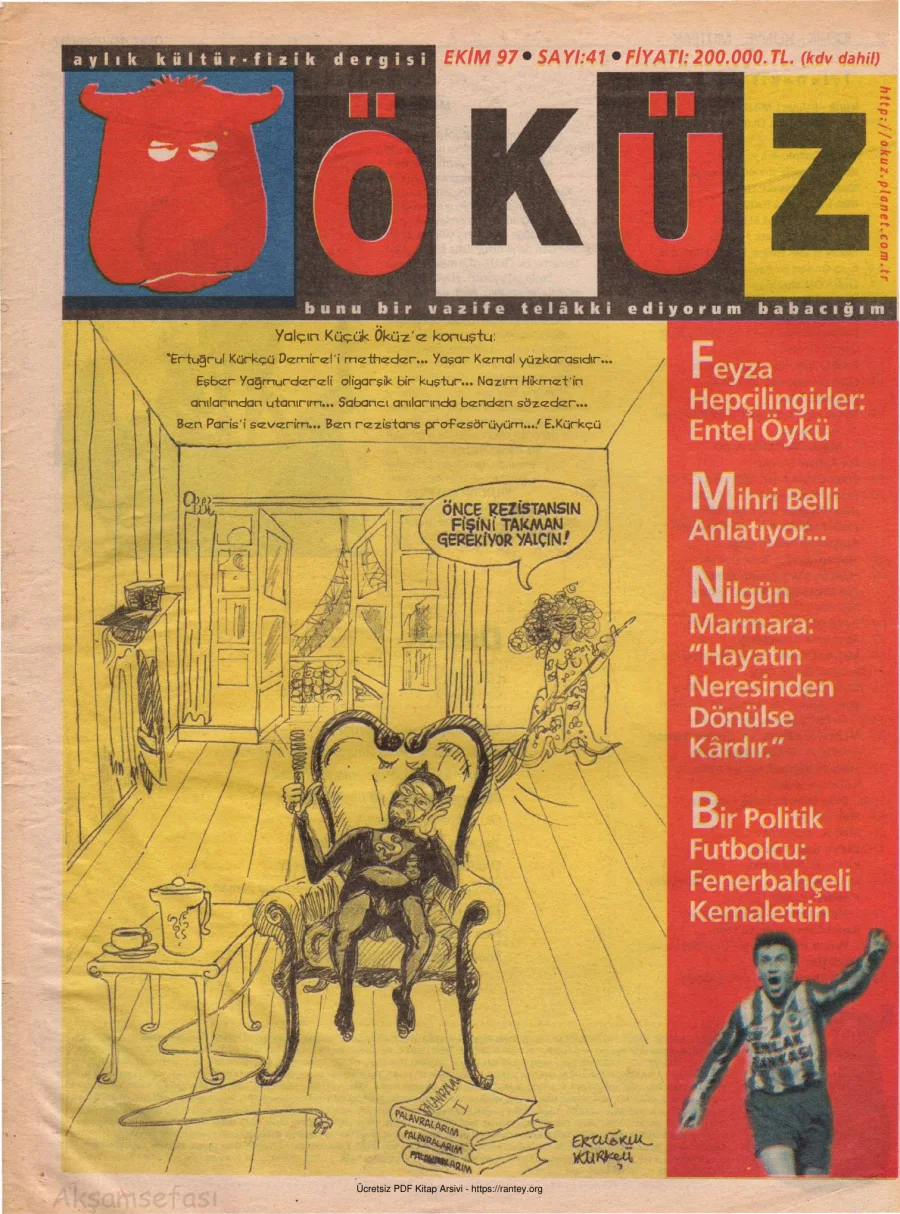 Öküz Sayı 41 Ekim 1997 kapak görseli